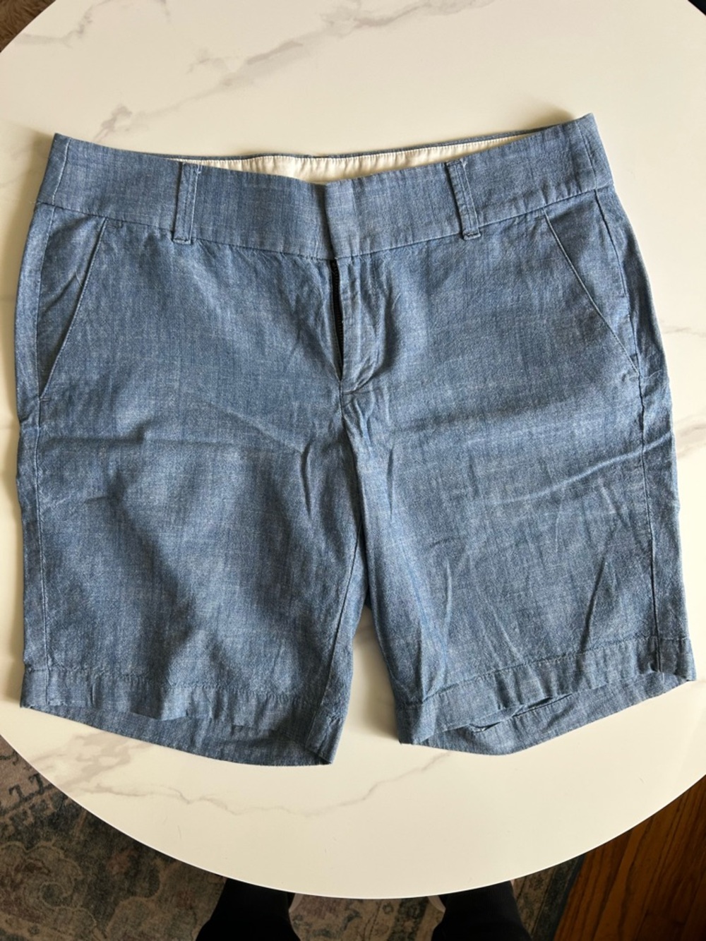 J. Crew Light Chambray 7” inseam Bermuda Shorts